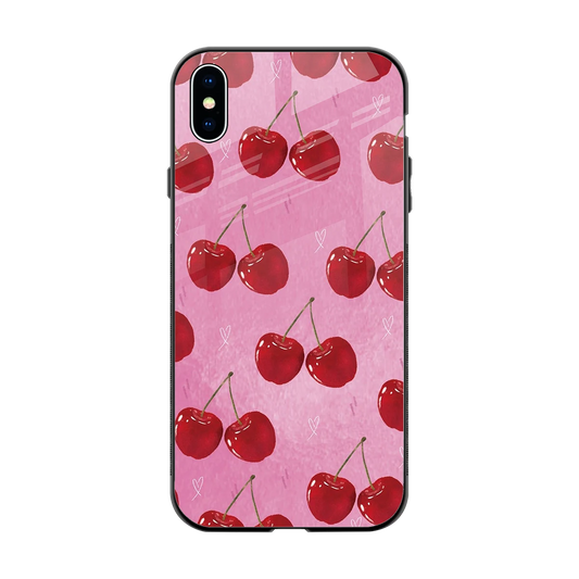Cherrylicious back phone cover | glass case for iphone xs max