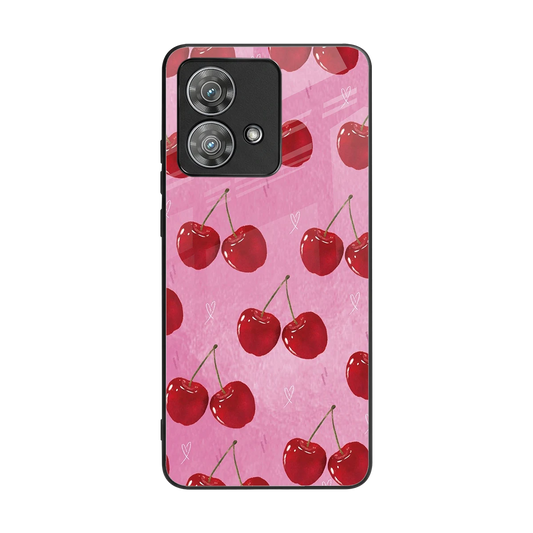 Cherrylicious back phone cover | glass case for motorola edge 40 neo 5g