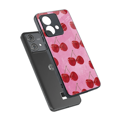 Cherrylicious sleek motorola edge 40 neo 5g cover with tempered glass back and TPU edges
