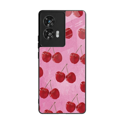 Cherrylicious back phone cover | glass case for motorola edge 50 fusion