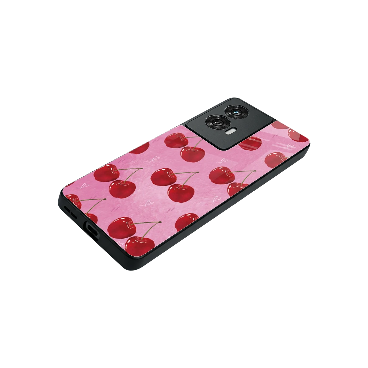Cherrylicious stylish phone case for motorola edge 50 fusion | glossy glass and slim fit