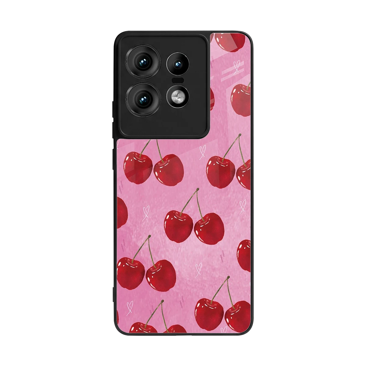 Cherrylicious back phone cover | glass case for motorola edge 50 pro