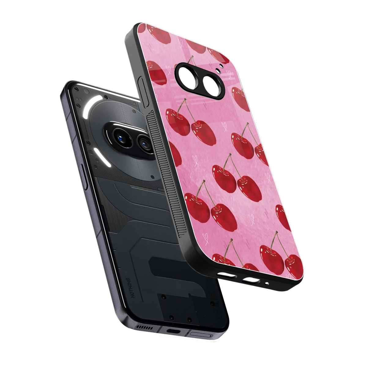 Cherrylicious sleek nothing phone 2a cover with tempered glass back and TPU edges