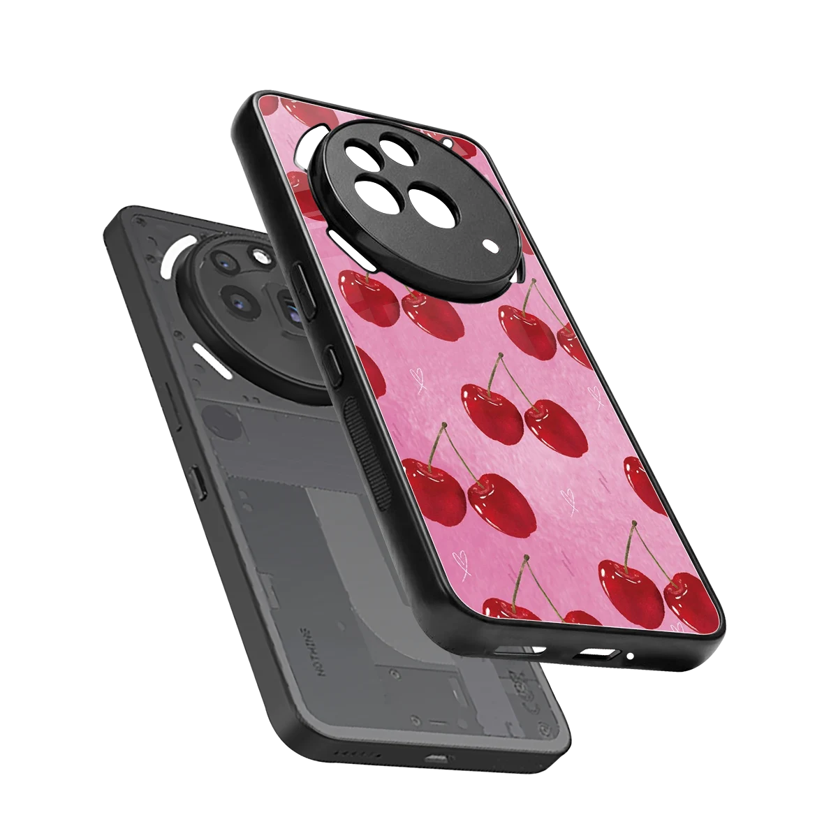 Cherrylicious sleek nothing phone 3a pro cover with tempered glass back and TPU edges