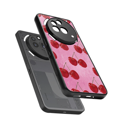 Cherrylicious sleek nothing phone 3a pro cover with tempered glass back and TPU edges