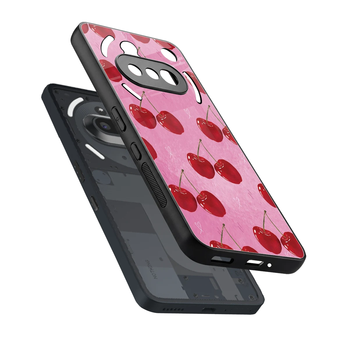 Cherrylicious sleek nothing phone 3a cover with tempered glass back and TPU edges