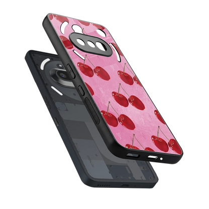 Cherrylicious sleek nothing phone 3a cover with tempered glass back and TPU edges