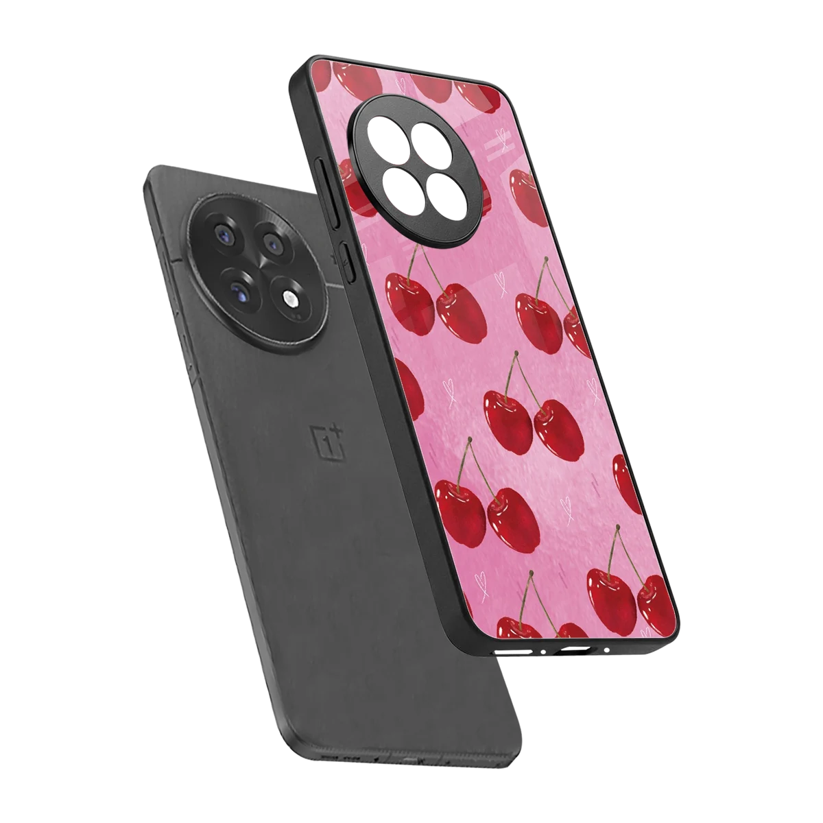 Cherrylicious sleek oneplus 13r cover with tempered glass back and TPU edges
