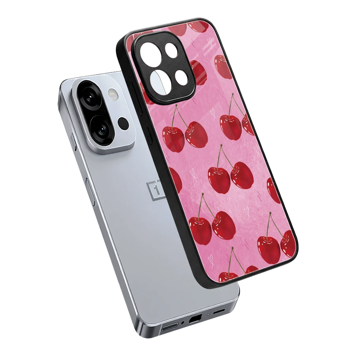 Cherrylicious sleek oneplus 13s cover with tempered glass back and TPU edges