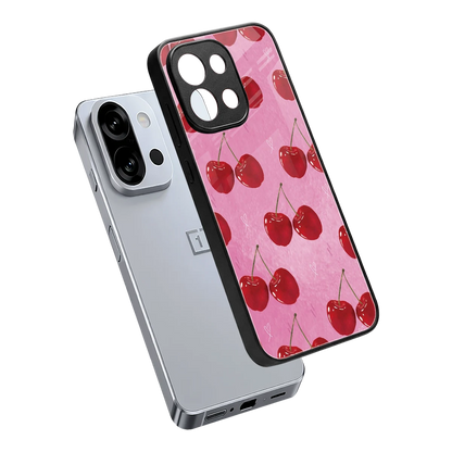 Cherrylicious sleek oneplus 13s cover with tempered glass back and TPU edges
