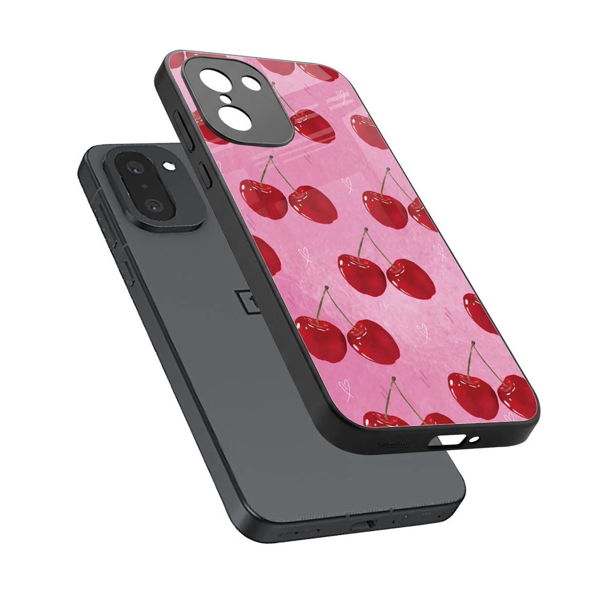 Cherrylicious sleek oneplus 15r cover with tempered glass back and TPU edges