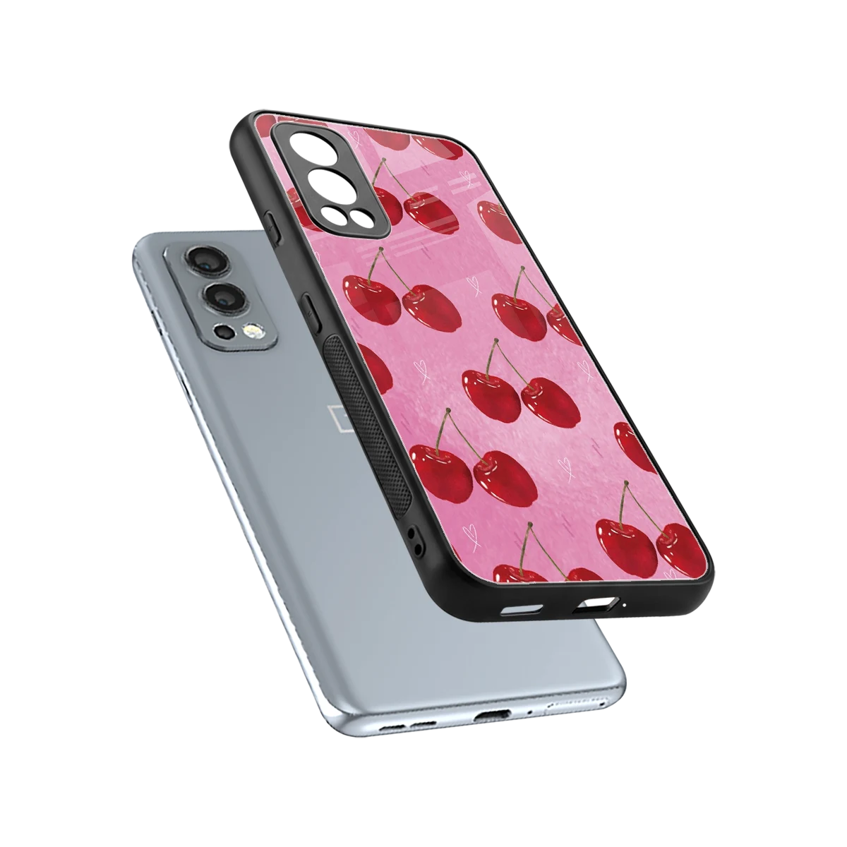 Cherrylicious sleek oneplus nord 2 cover with tempered glass back and TPU edges