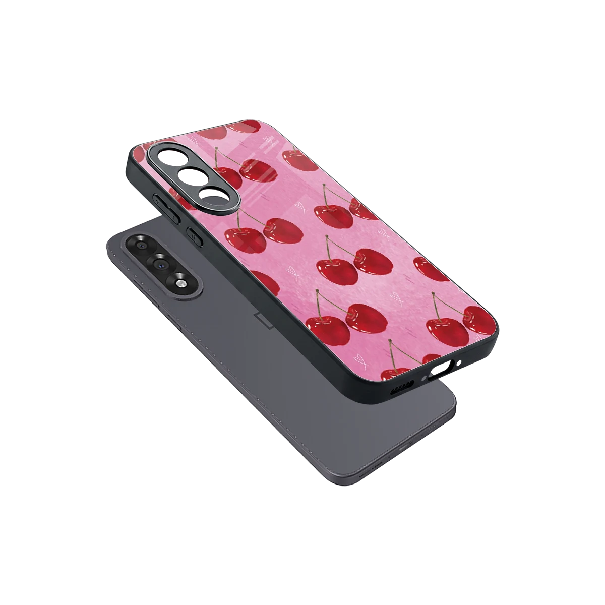 Cherrylicious sleek oneplus nord 5 cover with tempered glass back and TPU edges