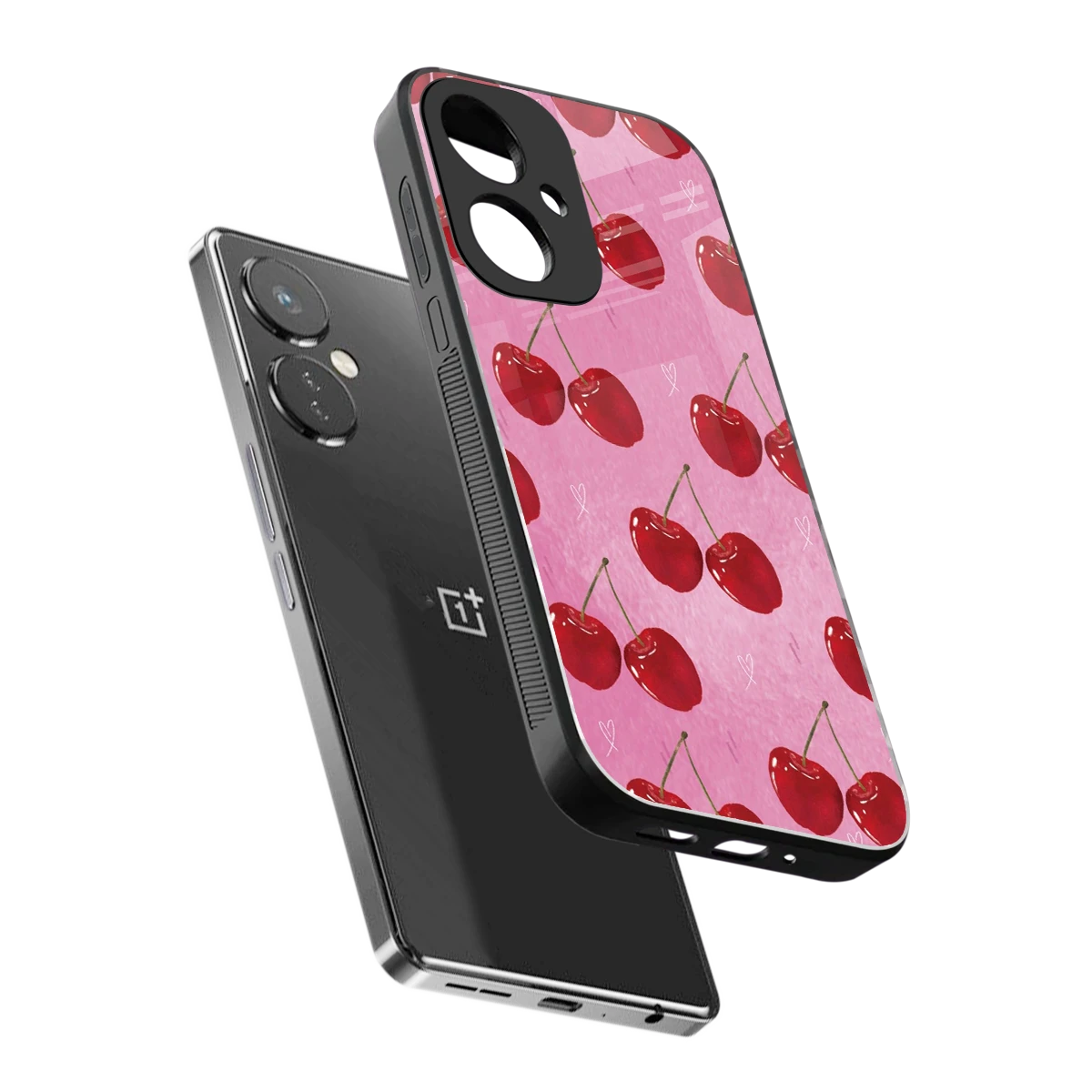 Cherrylicious sleek oneplus nord ce 3 cover with tempered glass back and TPU edges