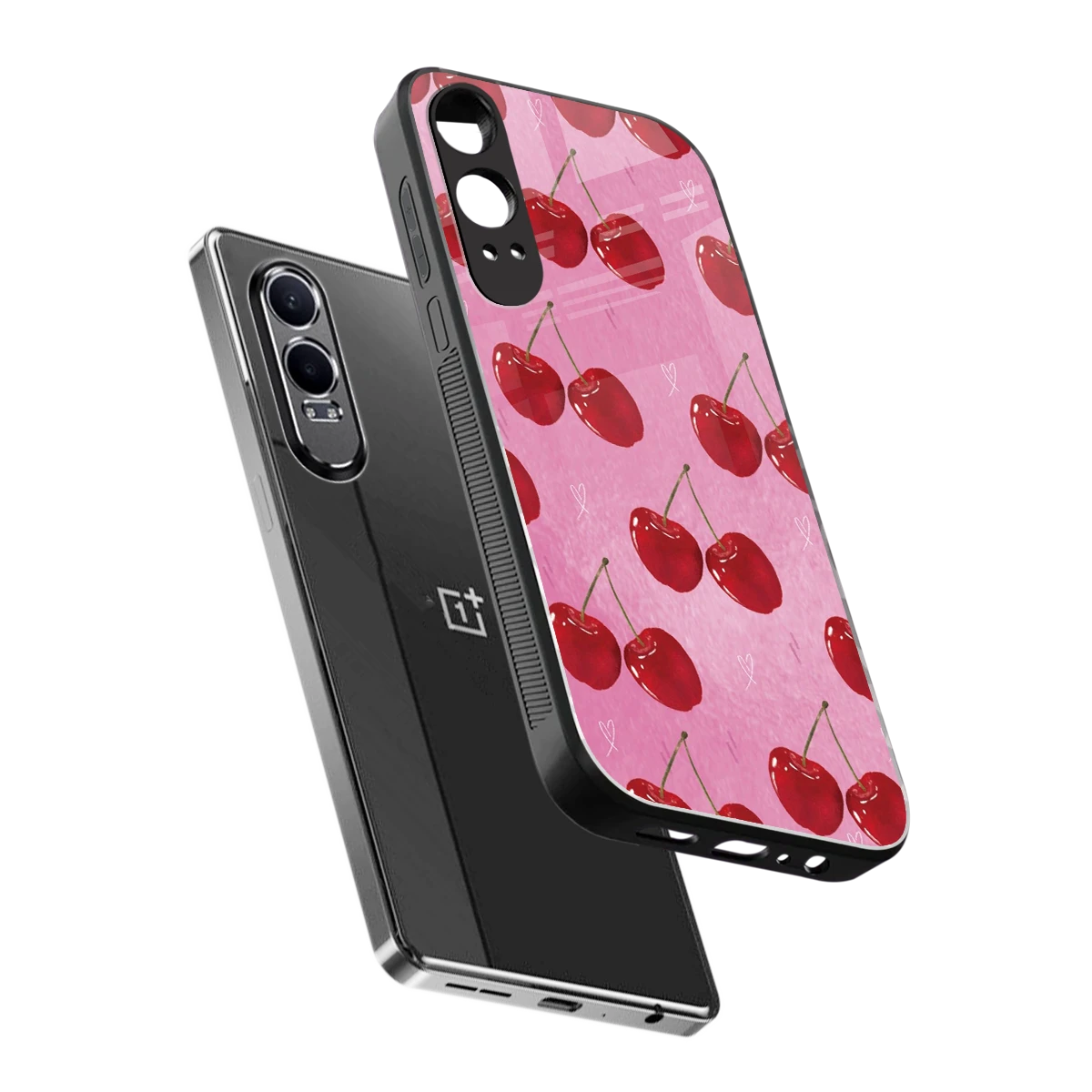 Cherrylicious sleek oneplus nord ce 4 lite cover with tempered glass back and TPU edges