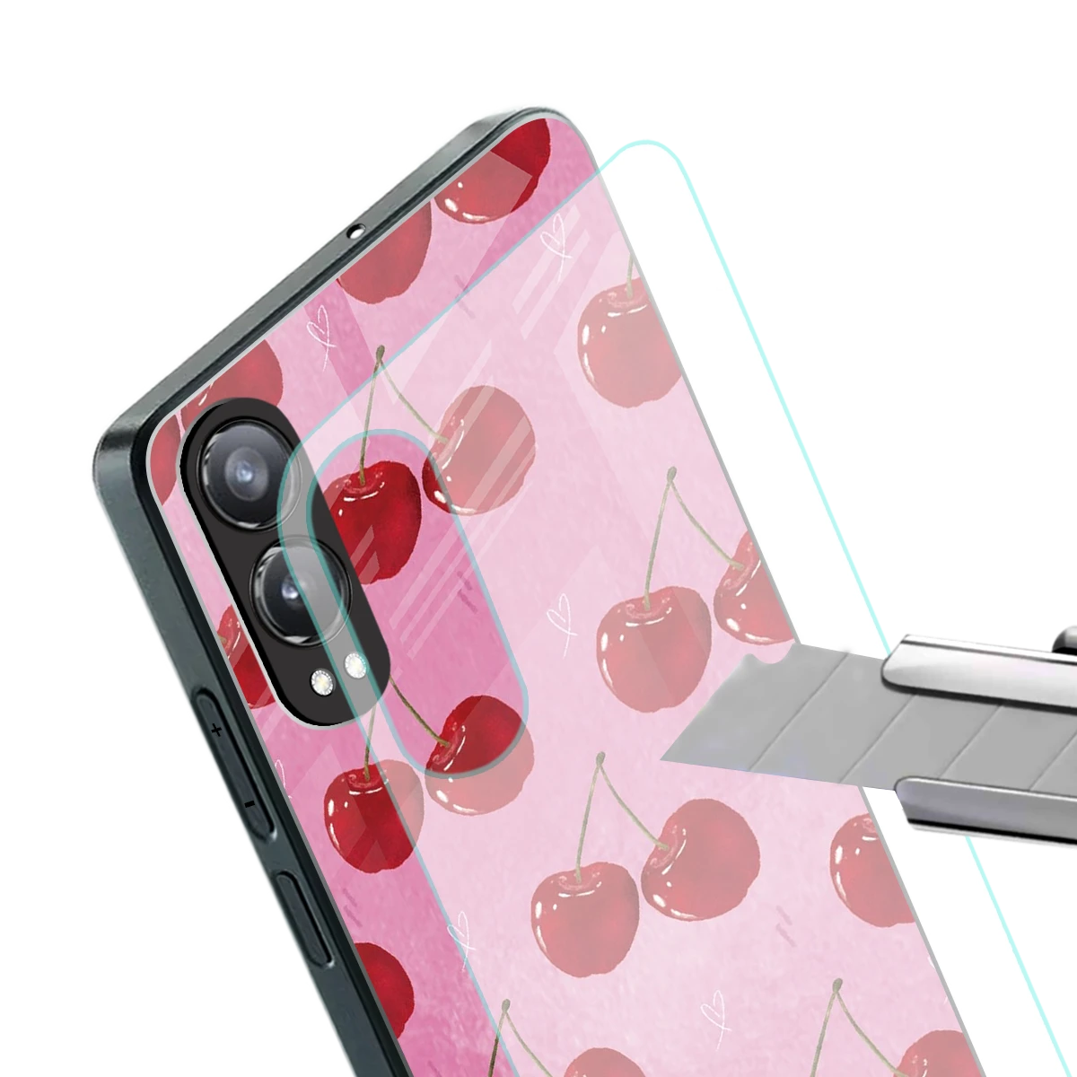 Cherrylicious stylish phone case for oneplus nord ce 4 lite | glossy glass and slim fit