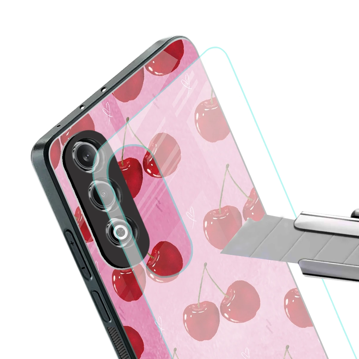 Cherrylicious stylish phone case for oneplus nord ce 4 | glossy glass and slim fit