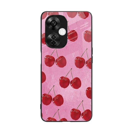 Cherrylicious back phone cover | glass case for oneplus nord ce 3 lite