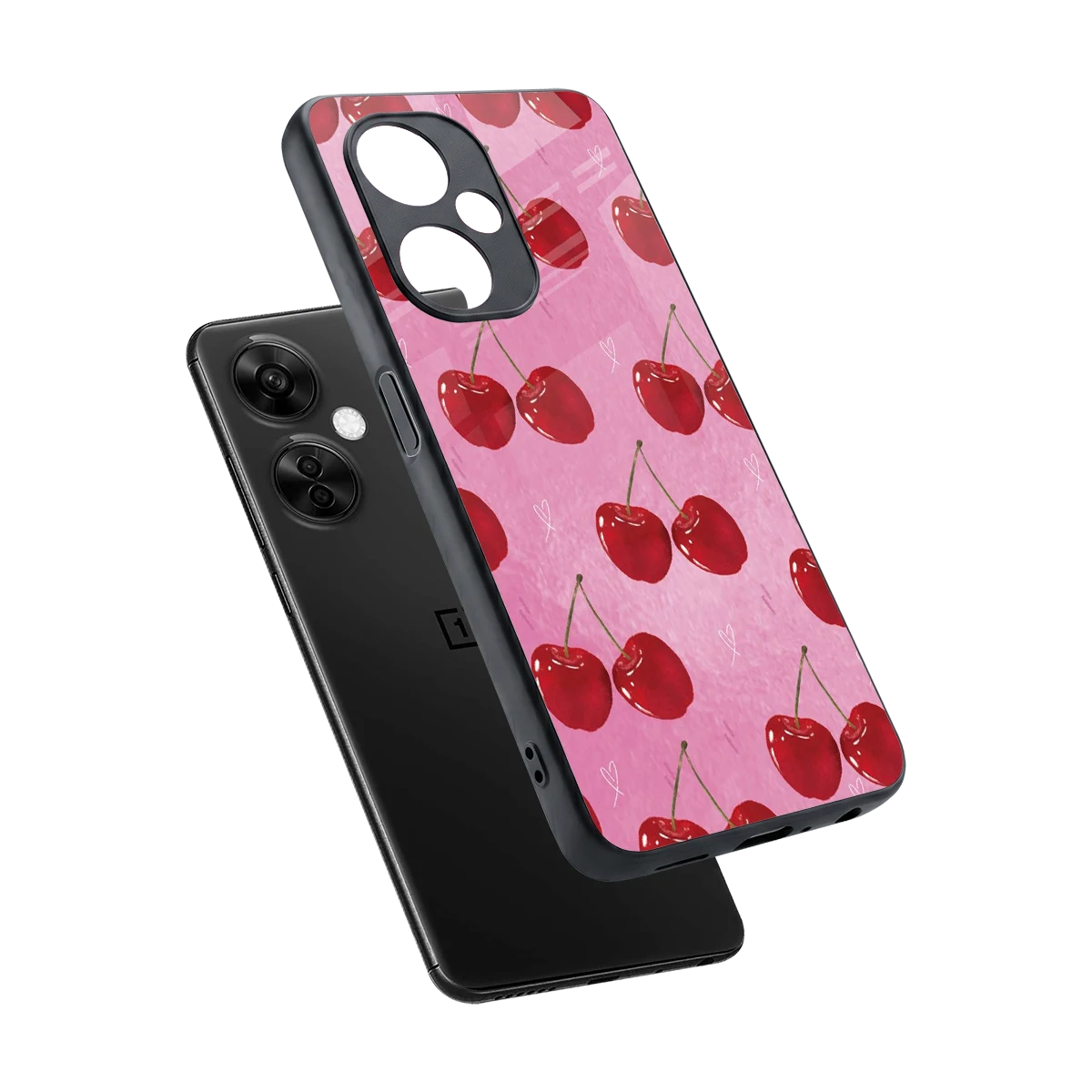 Cherrylicious sleek oneplus nord ce 3 lite cover with tempered glass back and TPU edges