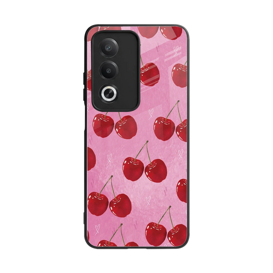 Cherrylicious back phone cover | glass case for oppo a3 pro