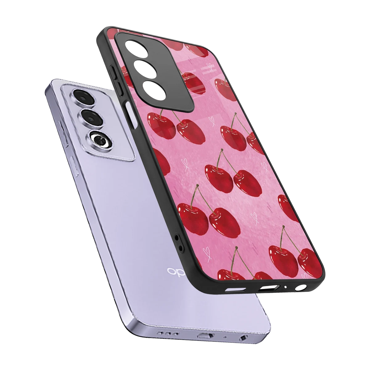 Cherrylicious sleek oppo a3 pro cover with tempered glass back and TPU edges