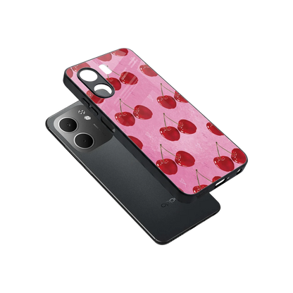 Cherrylicious sleek oppo a5x 5g cover with tempered glass back and TPU edges
