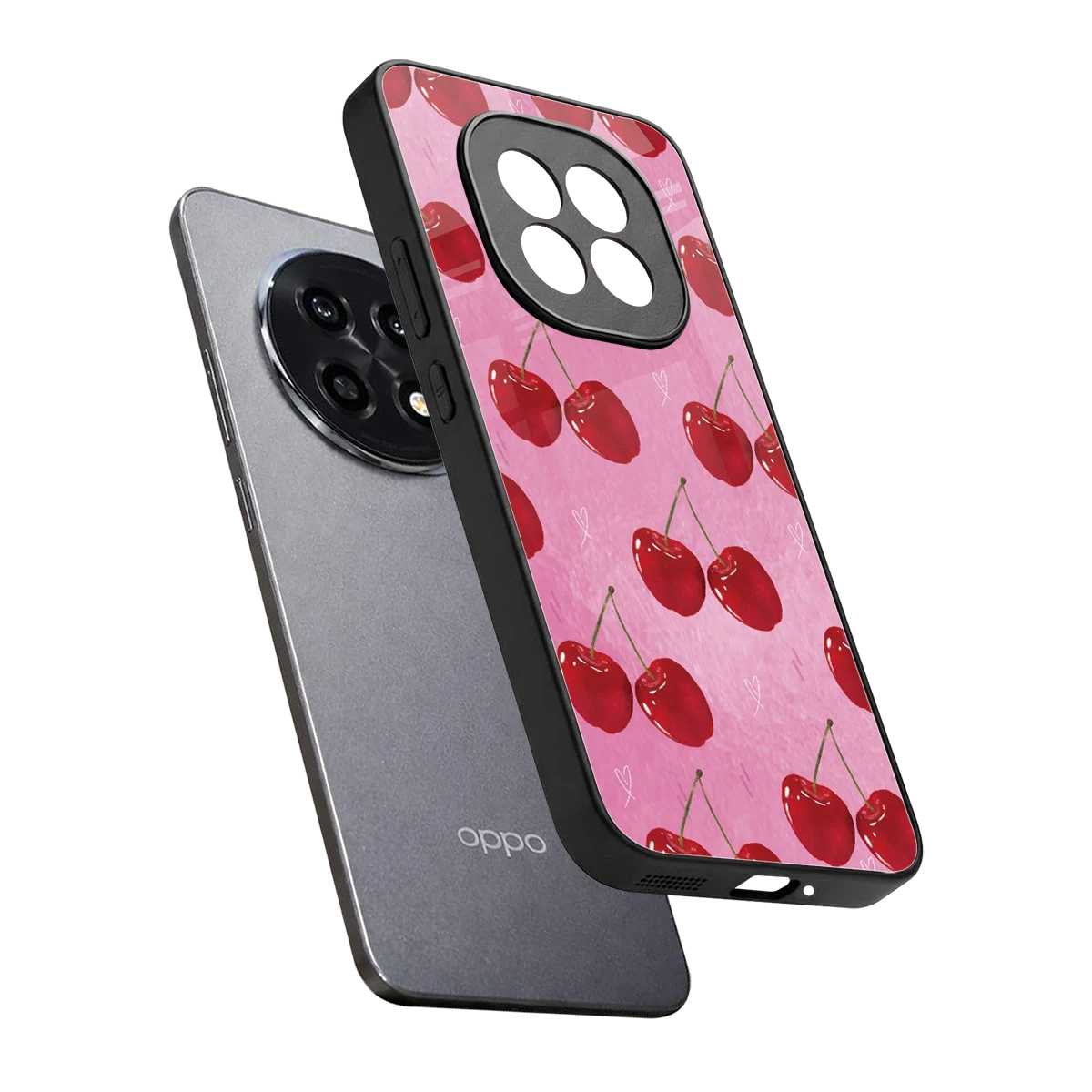 Cherrylicious sleek oppo f29 pro 5g cover with tempered glass back and TPU edges