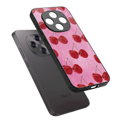 Cherrylicious sleek oppo f31 pro 5g cover with tempered glass back and TPU edges