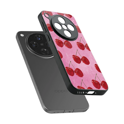 Cherrylicious sleek oppo find x8 cover with tempered glass back and TPU edges
