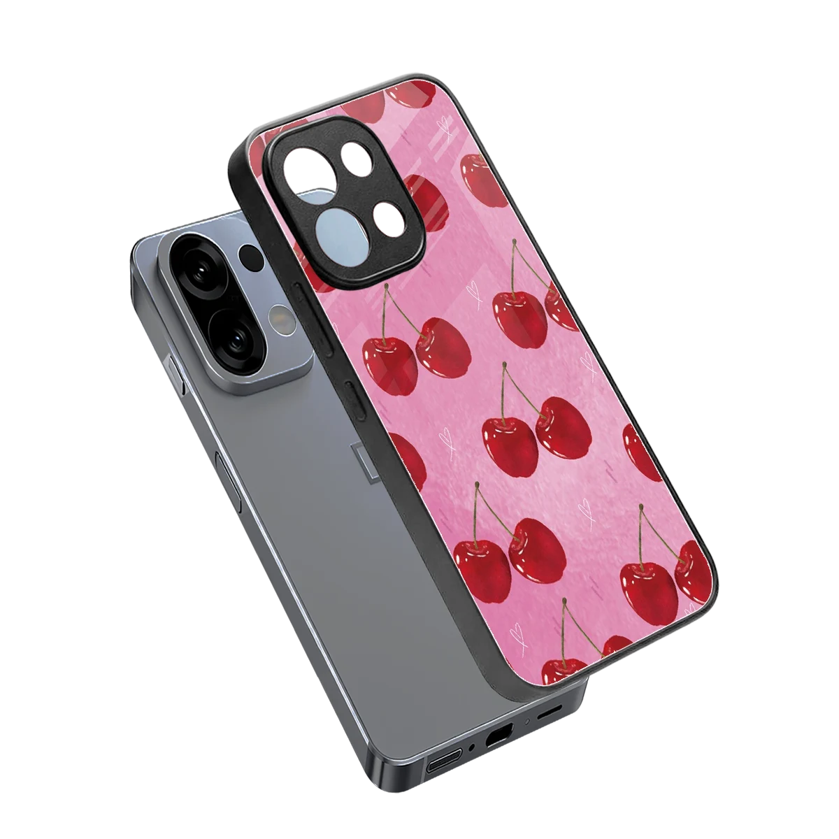 Cherrylicious sleek oppo k13 5g cover with tempered glass back and TPU edges