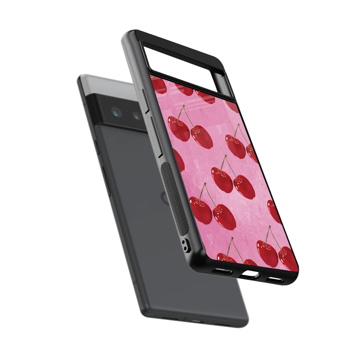 Cherrylicious sleek google pixel 6 pro cover with tempered glass back and TPU edges