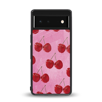 Cherrylicious back phone cover | glass case for google pixel 6