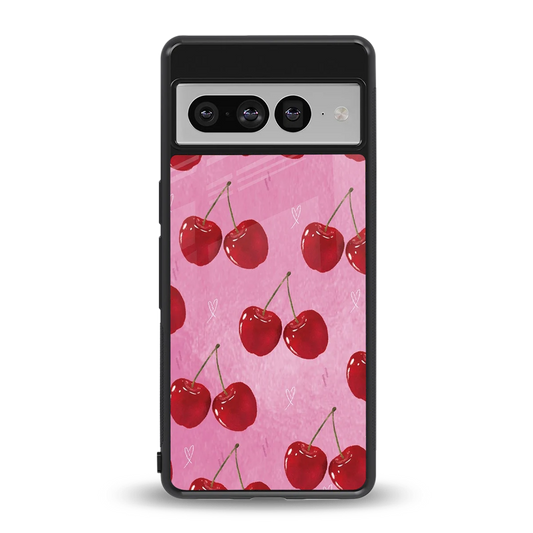 Cherrylicious back phone cover | glass case for google pixel 7 pro