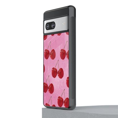 Cherrylicious stylish phone case for google pixel 7a | glossy glass and slim fit