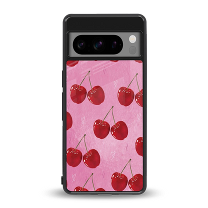 Cherrylicious back phone cover | glass case for google pixel 8 pro