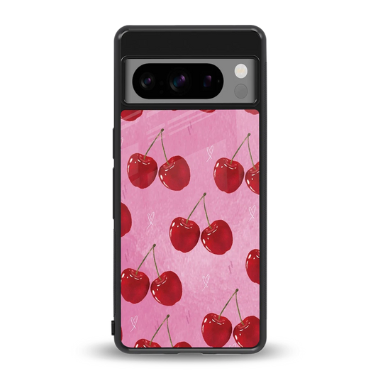 Cherrylicious back phone cover | glass case for google pixel 8 pro