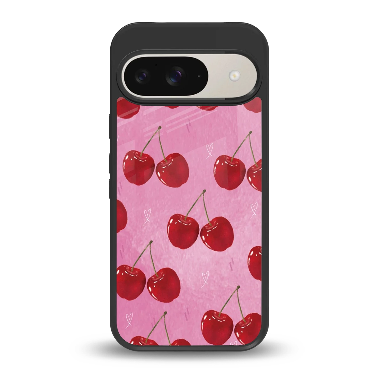 Cherrylicious back phone cover | glass case for google pixel 9