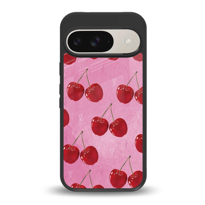Cherrylicious back phone cover | glass case for google pixel 9