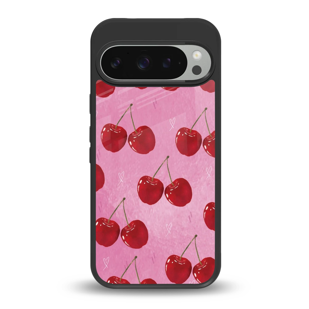 Cherrylicious back phone cover | glass case for google pixel 9 pro xl