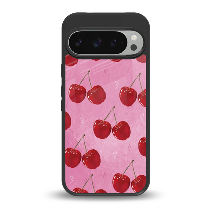Cherrylicious back phone cover | glass case for google pixel 9 pro xl