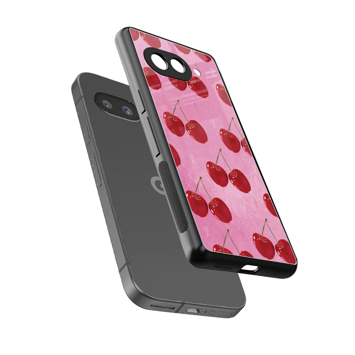 Cherrylicious sleek google pixel 10a cover with tempered glass back and TPU edges
