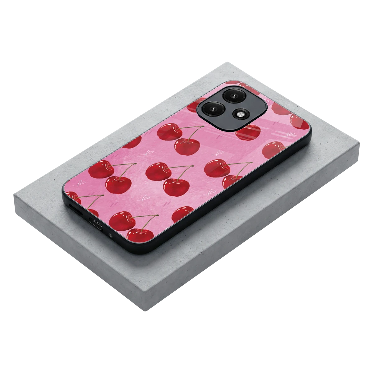 Cherrylicious stylish phone case for redmi 12 5g | glossy glass and slim fit