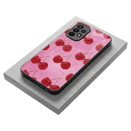 Cherrylicious stylish phone case for samsung galaxy a23 | glossy glass and slim fit