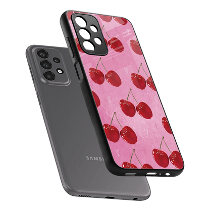 Cherrylicious sleek samsung galaxy a23 cover with tempered glass back and TPU edges