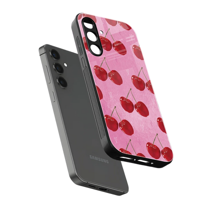 Cherrylicious sleek samsung galaxy m35 5g cover with tempered glass back and TPU edges