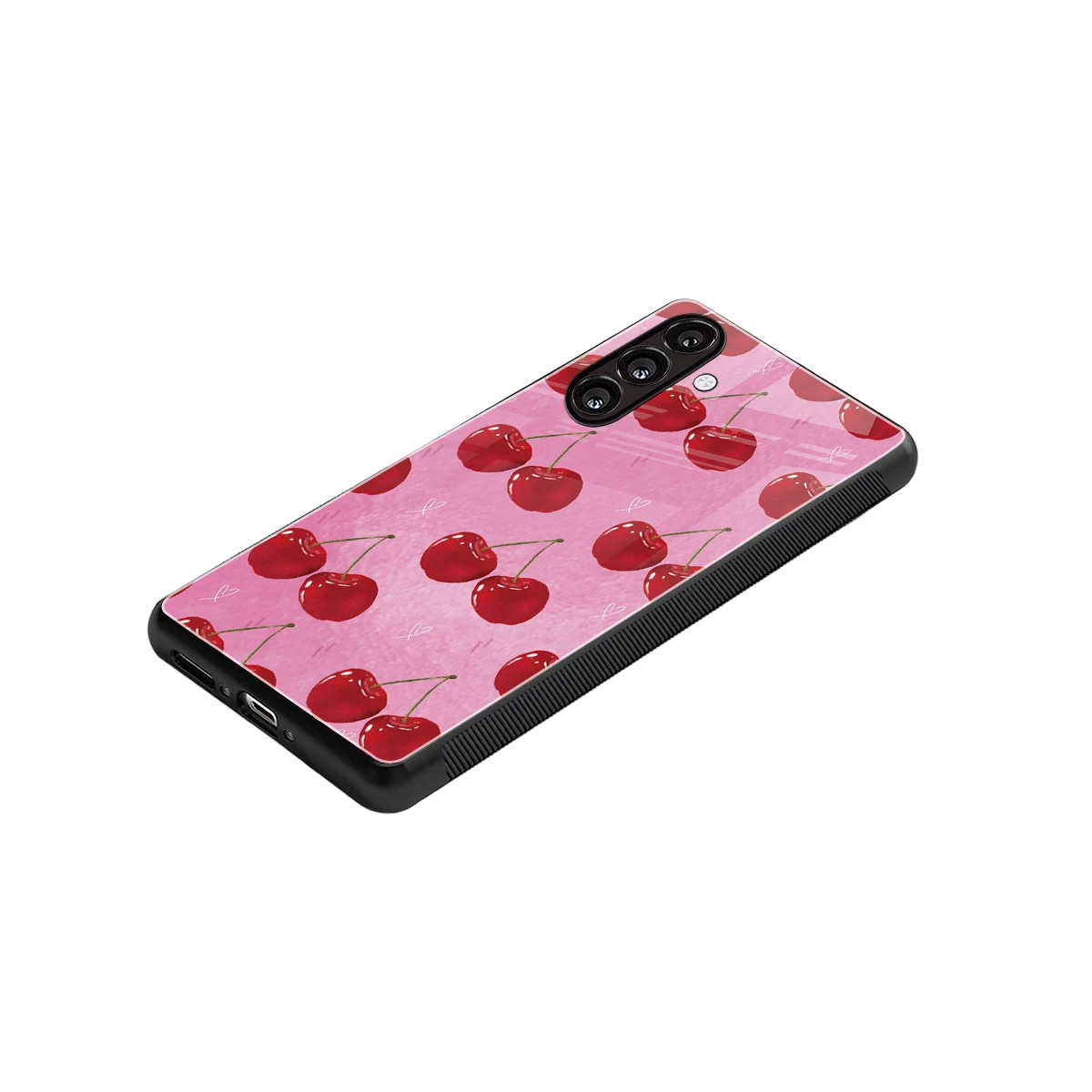 Cherrylicious stylish phone case for samsung galaxy a56 5g | glossy glass and slim fit