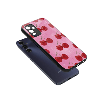 Cherrylicious sleek samsung galaxy m14 5g cover with tempered glass back and TPU edges