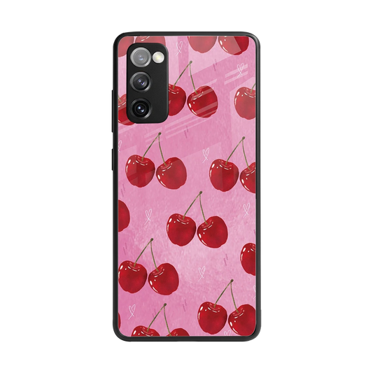 Cherrylicious back phone cover | glass case for samsung galaxy s20 fe