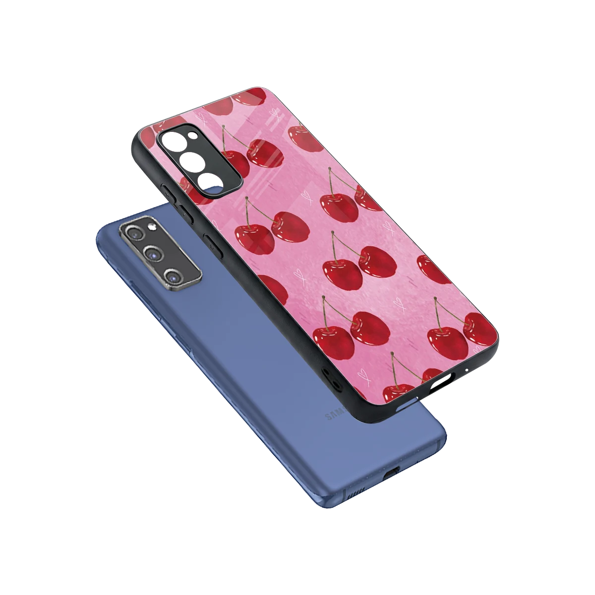 Cherrylicious sleek samsung galaxy s20 fe cover with tempered glass back and TPU edges