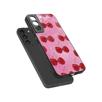 Cherrylicious sleek samsung galaxy s22 cover with tempered glass back and TPU edges